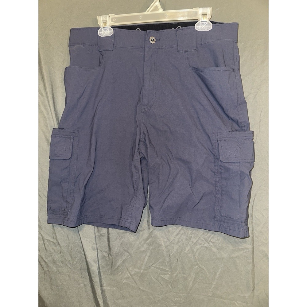 EDDIE BAUER‎ CARGO Shorts Mens Size 36 Navy Blue Flat Front Inseam 10"